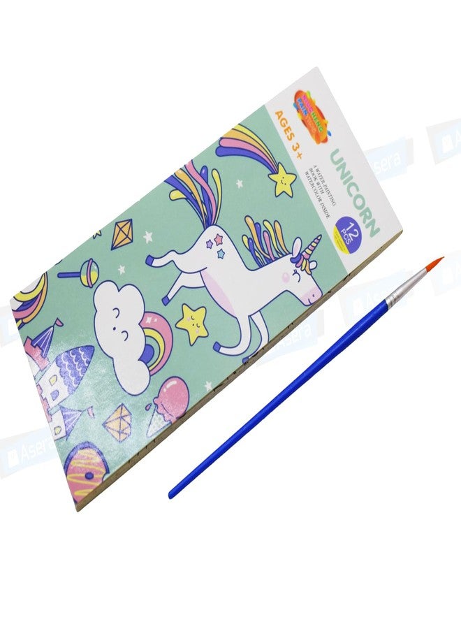 Asera Water Painting Book Magic Coloring Book for Kids Activity Books for Children Coloring Books for Kids Ages 4-8 Years 12 Sheet Cartoon Painting kit with Brush for Birthday Return Gift (Set of 15) - Image 5